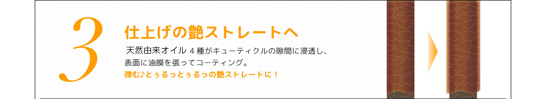 ３、仕上げの艶ストレートへ