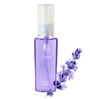 ラベンダーのヘアオイルとラベンダーのイメージ